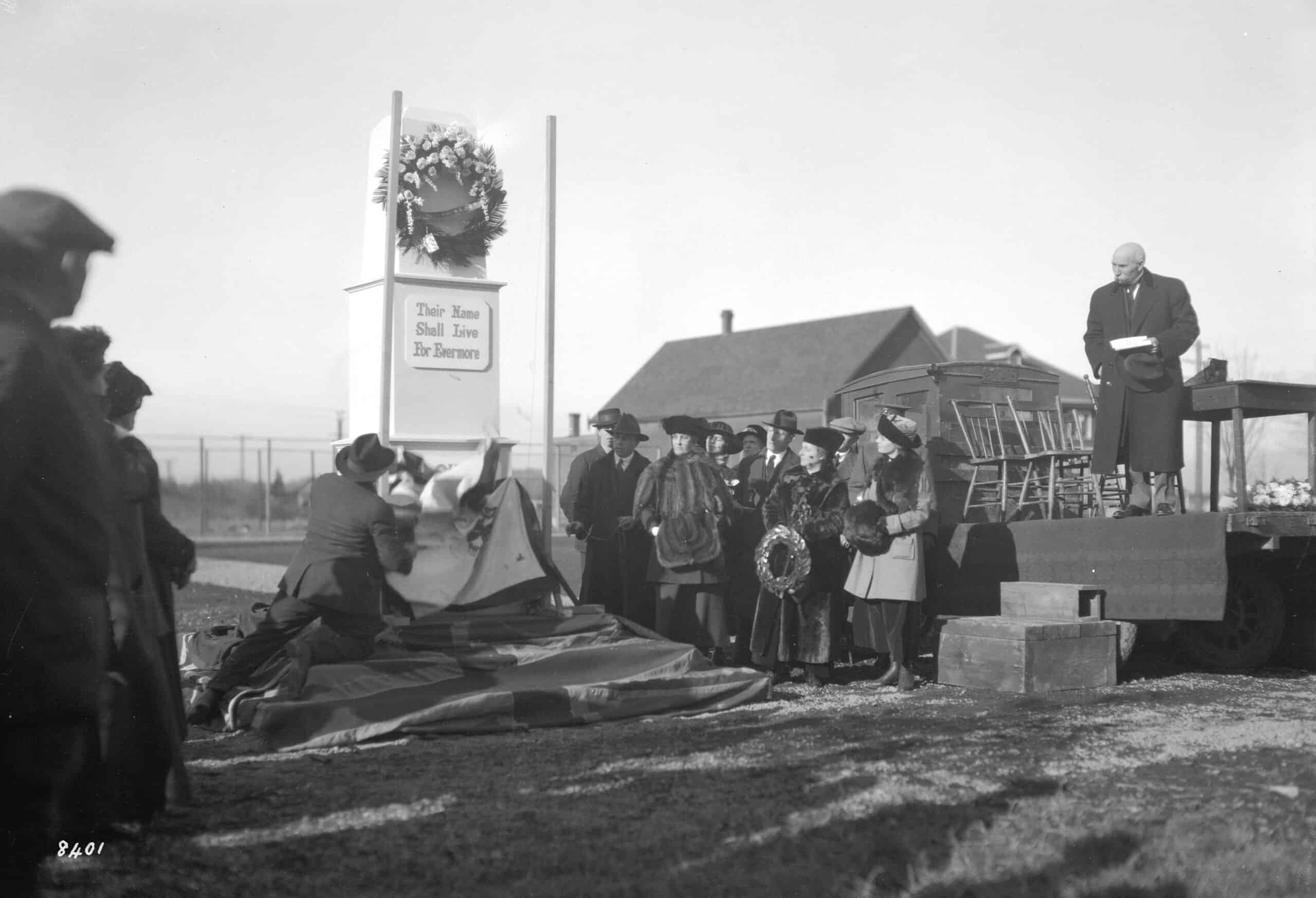 First Canadian Cenotaph unveiled in South Vancouver November 11, 1920